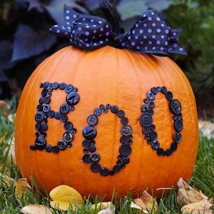 boo-tifull button pumpkin